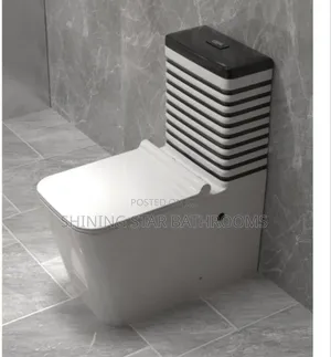 Executive Gold Stripe Toilet Set With Basin