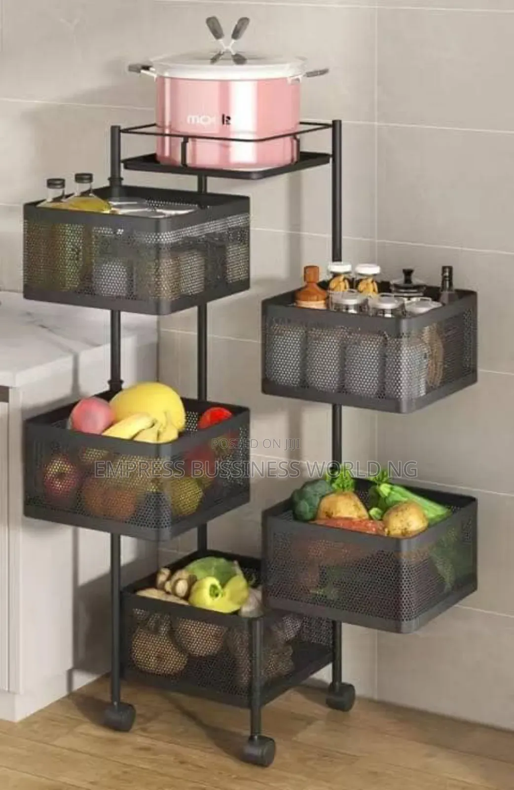 5 Layers Square and Round Shape Organizing Basket