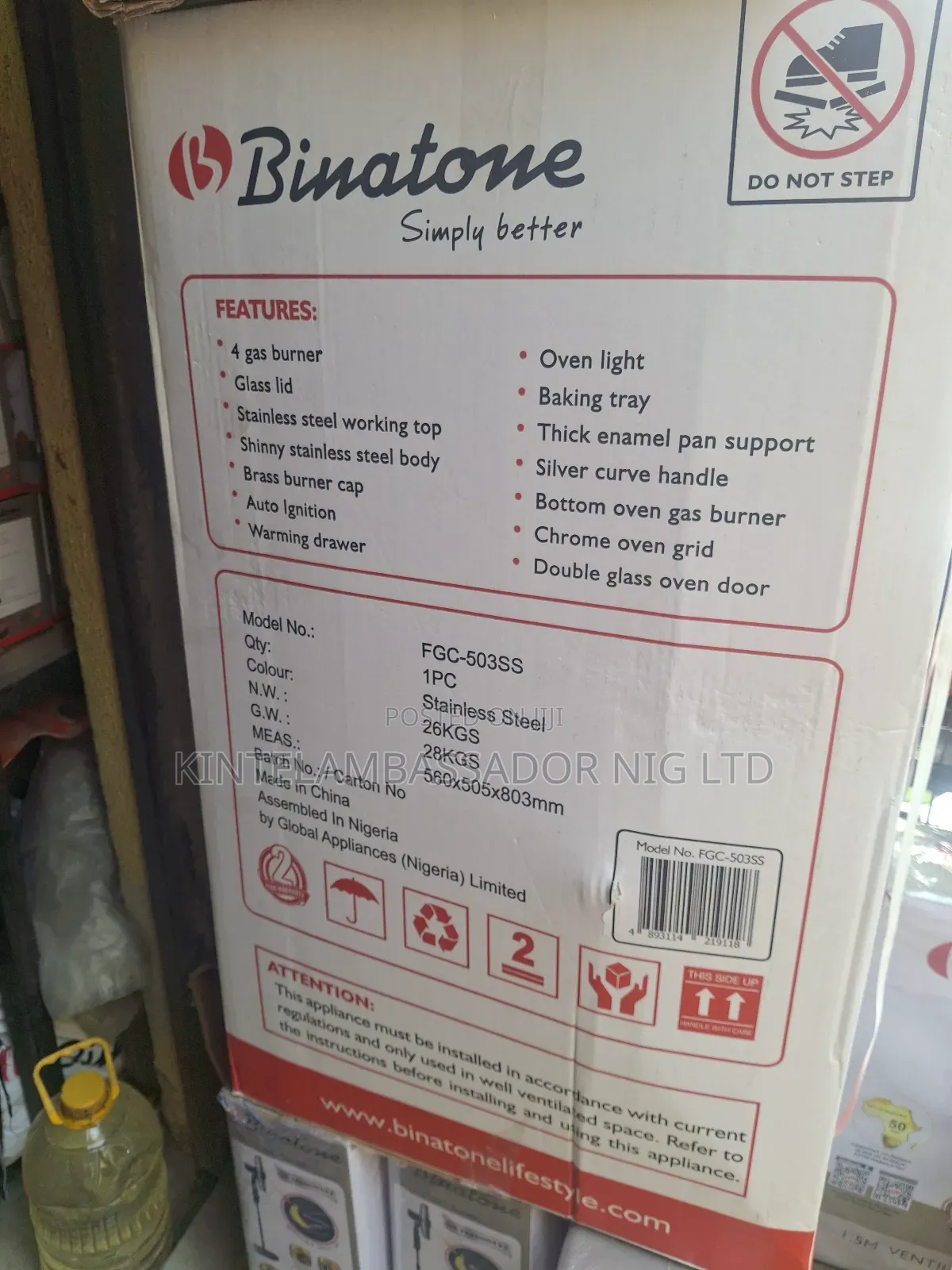 Binatone 50 X 50 4  Gas Cooker