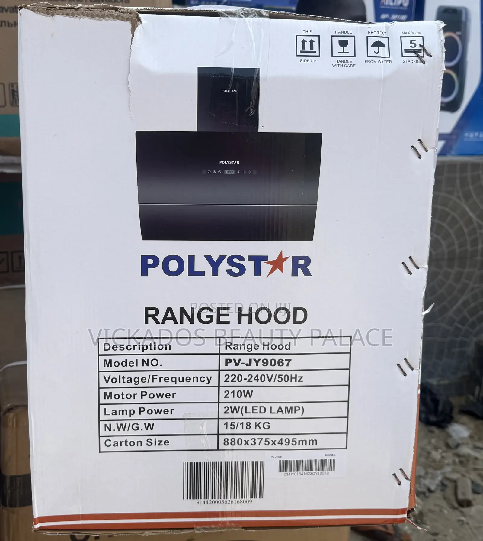 Polystar 60x90cm Rangehood With Charcoal Filter | Pv-jy9067