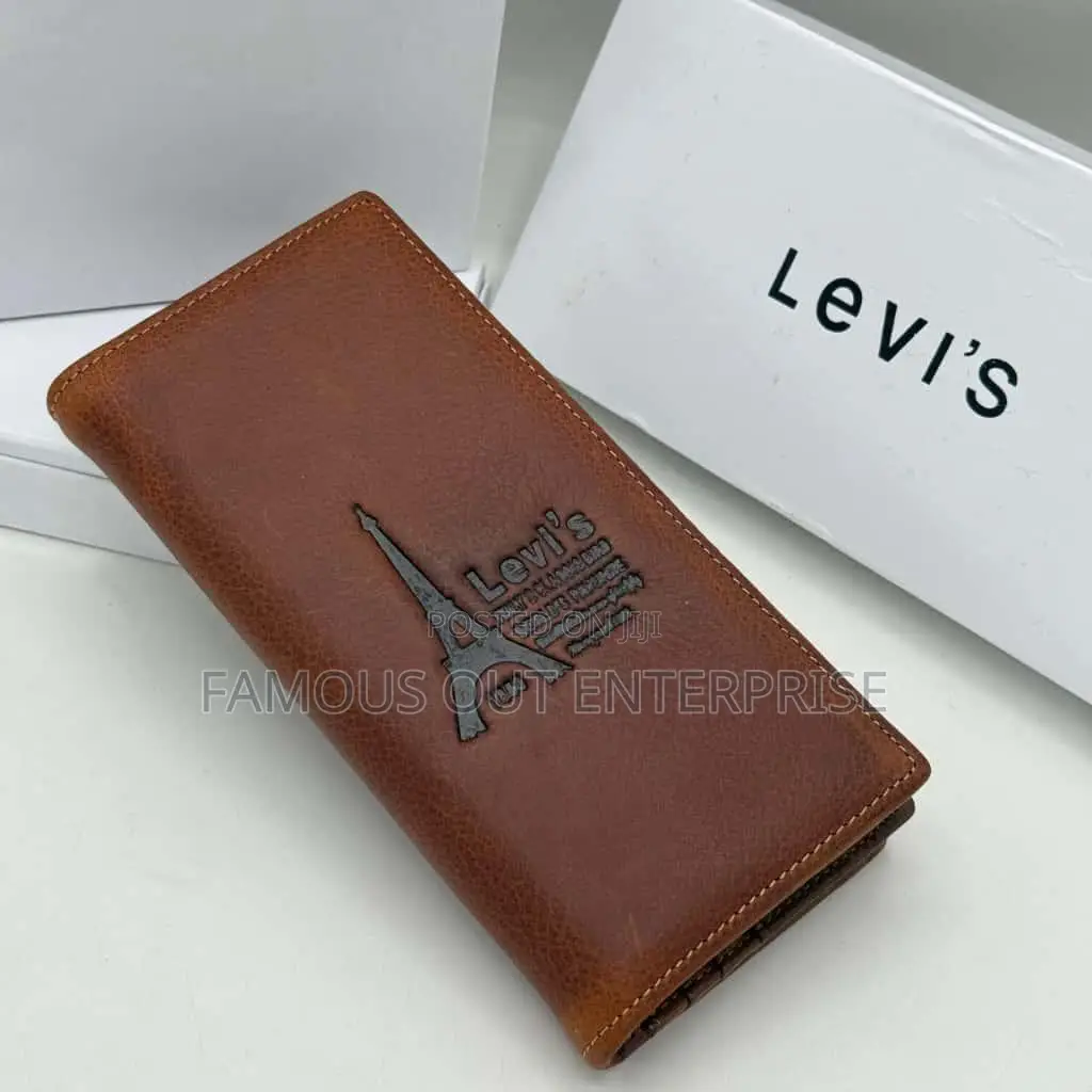 Premium Brown Leather Long Wallet for Men – Stylish Durable