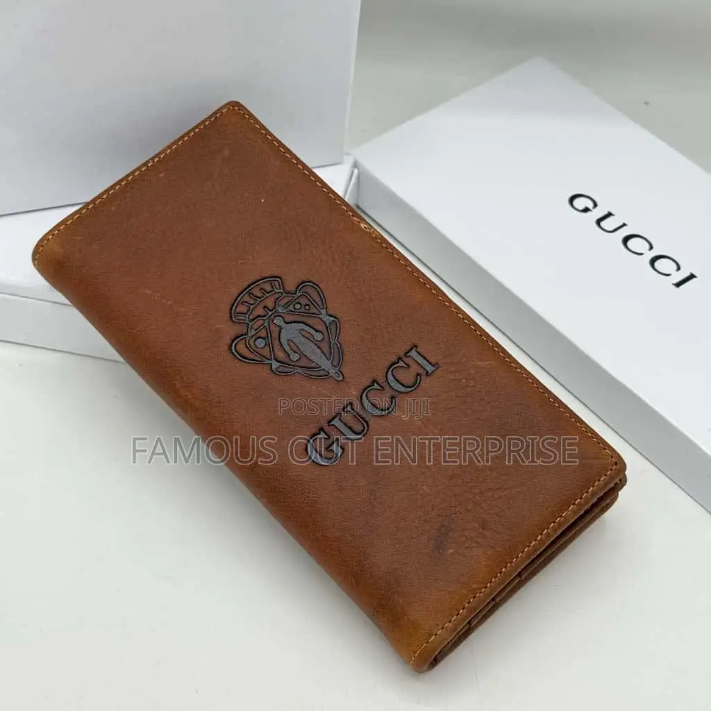 Premium Brown Leather Long Wallet for Men – Stylish Durable