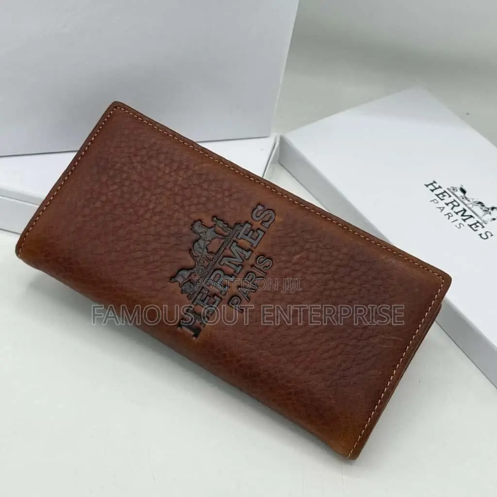 Premium Brown Leather Long Wallet for Men – Stylish Durable