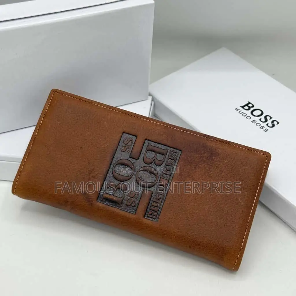 Premium Brown Leather Long Wallet for Men – Stylish Durable