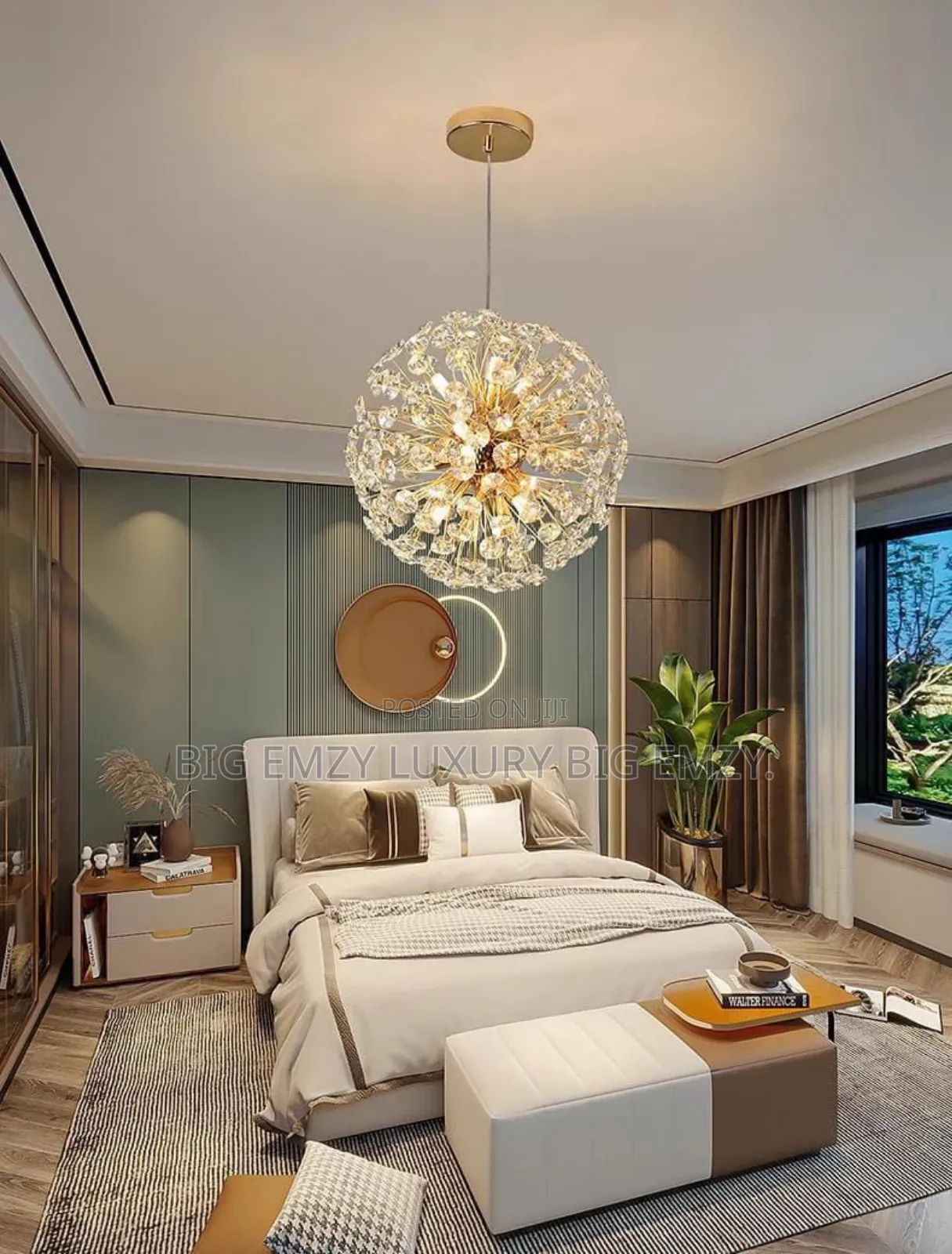 500mm Crystal Chandelier With a Spherical or Orb-Like Shape.