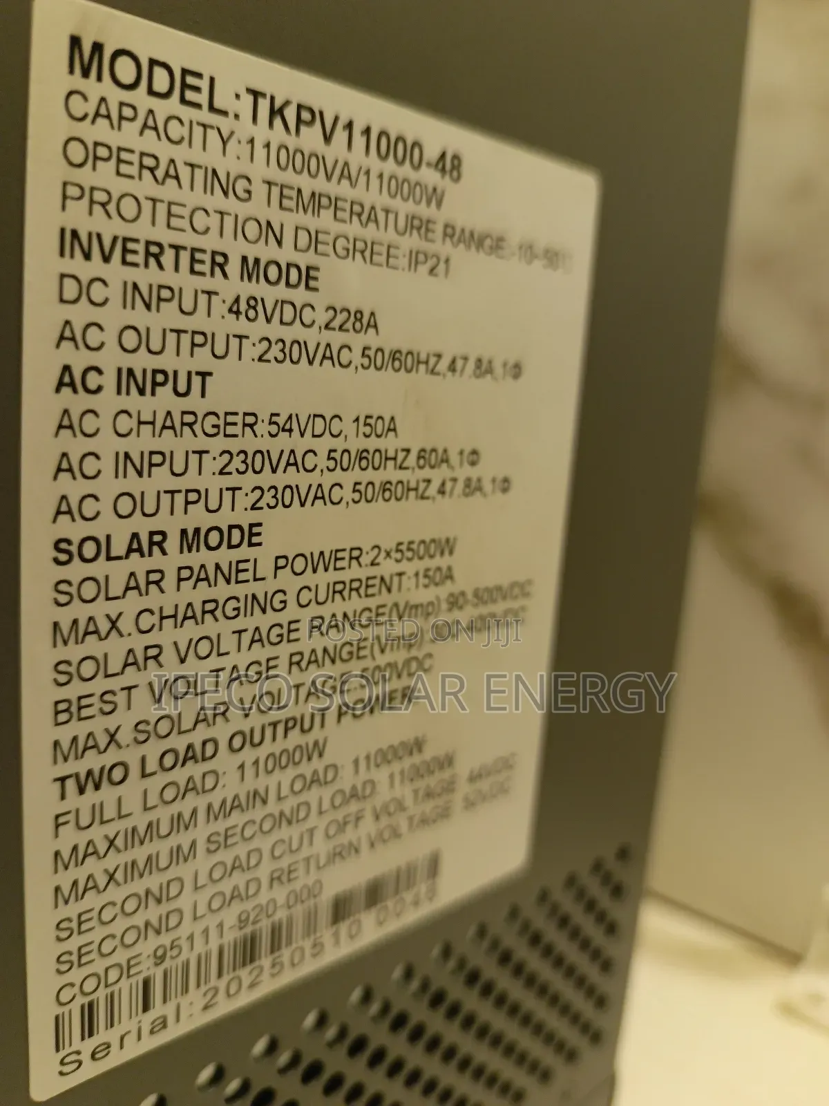 Taico Inverter 11kva 48v