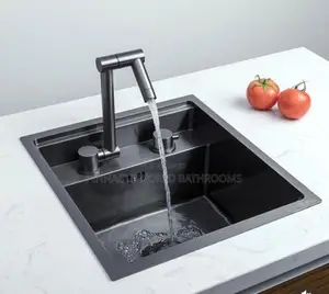 High Quality England Black Island Kitchen Sink