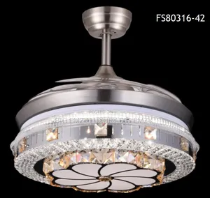 Crystal Led Fan Chandelier Lights.