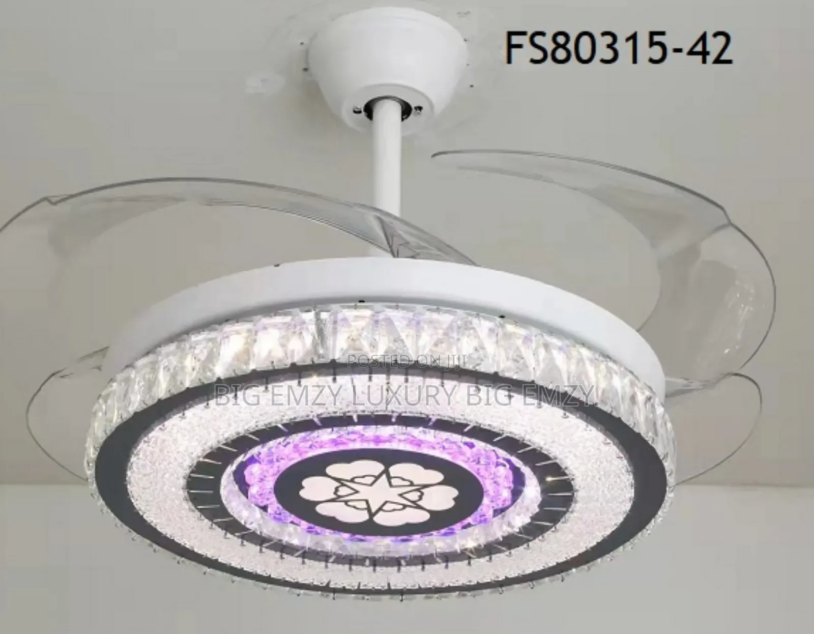 Crystal Led Fan Chandelier Lights.