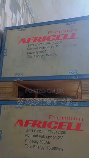 Brand New Africell 15kwh, 300ah, 51v Lithium Battery