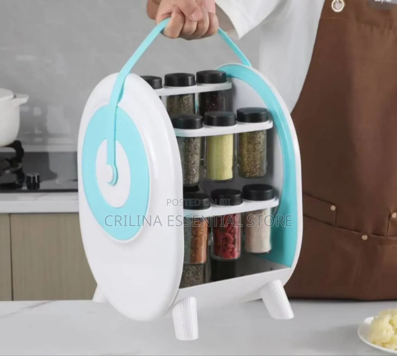 Convenient 18 Jar Rotating Spice Rack