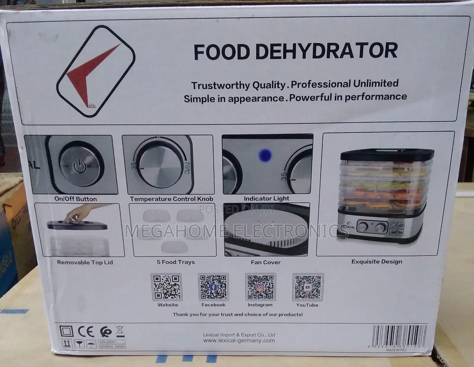 Lexical Food Dehydrator 3801