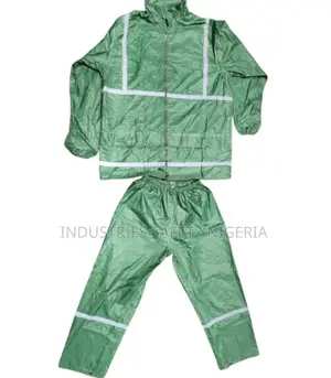 Safety Polyester Reflective Raincoat With Trouser
