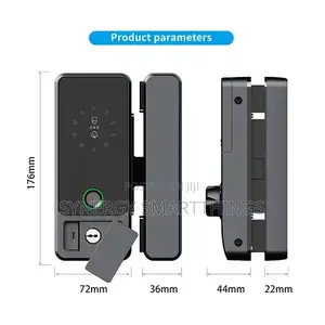 Tuya Smart Wi-Fi Glass Door Lock With Fingerprint, Rf Card and Key