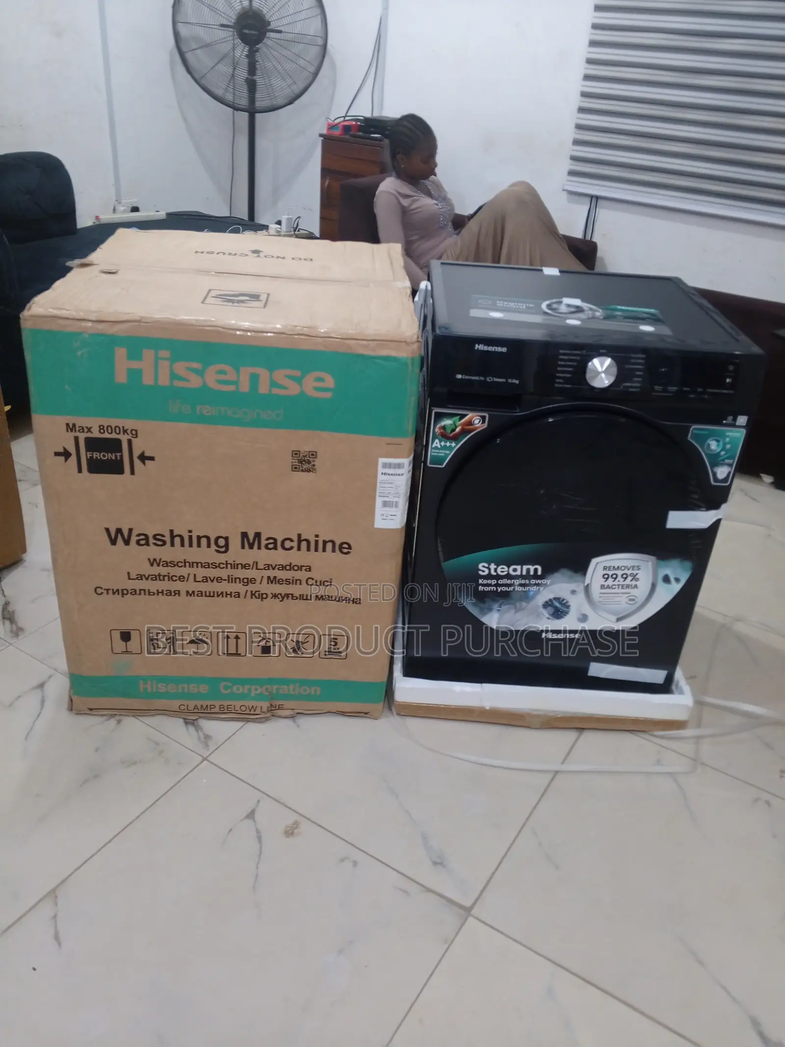 Hisense Automatic 10.5kg Washing Machine Front Loader