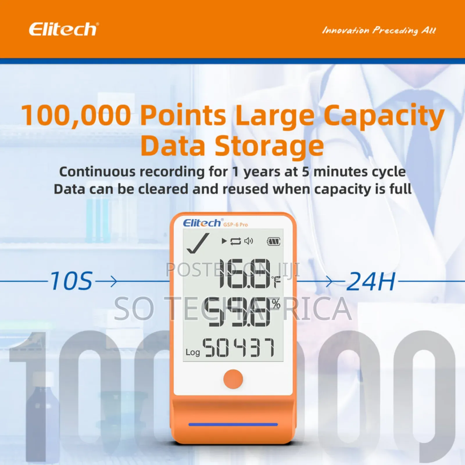 Elitech GSP-6pro Bluetooth Temperature Humidity Data Logger Recorder