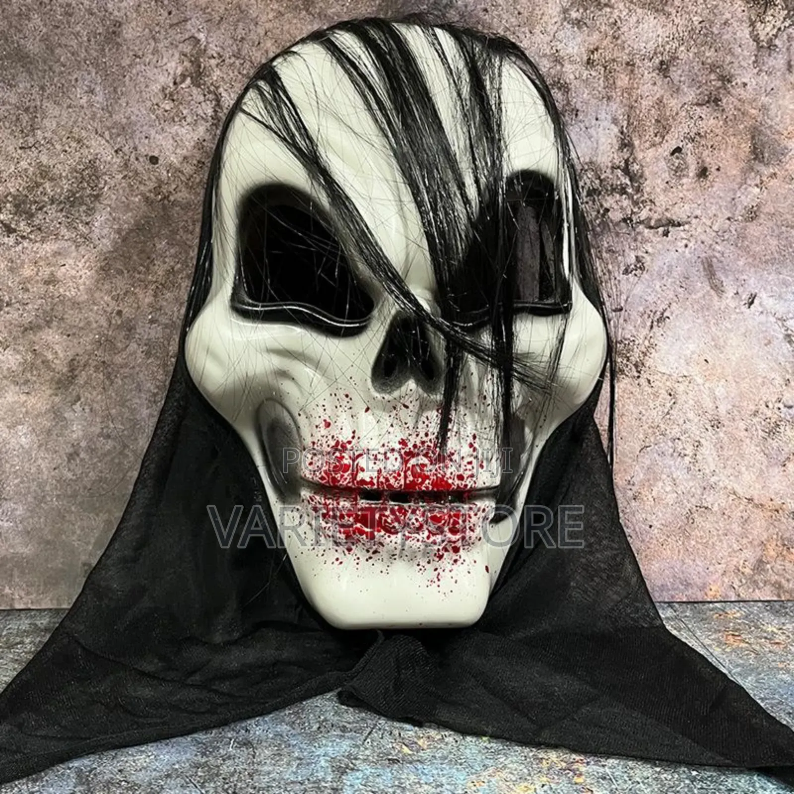 Halloween Ghost Face Mask With Head Cover