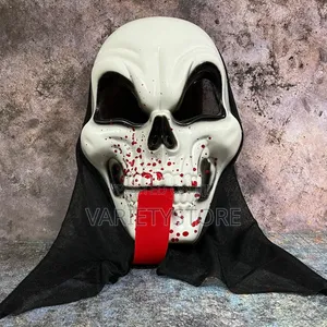 Halloween Ghost Face Mask With Head Cover