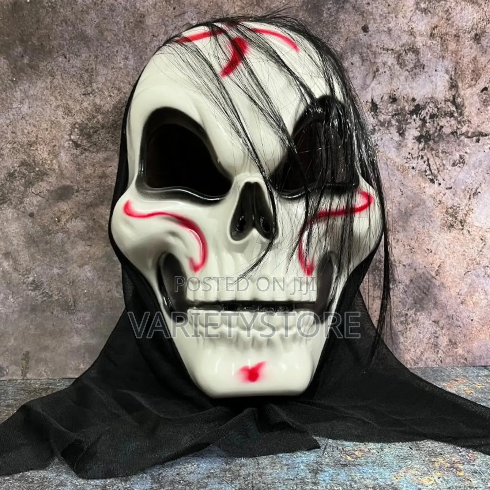 Halloween Ghost Face Mask With Head Cover