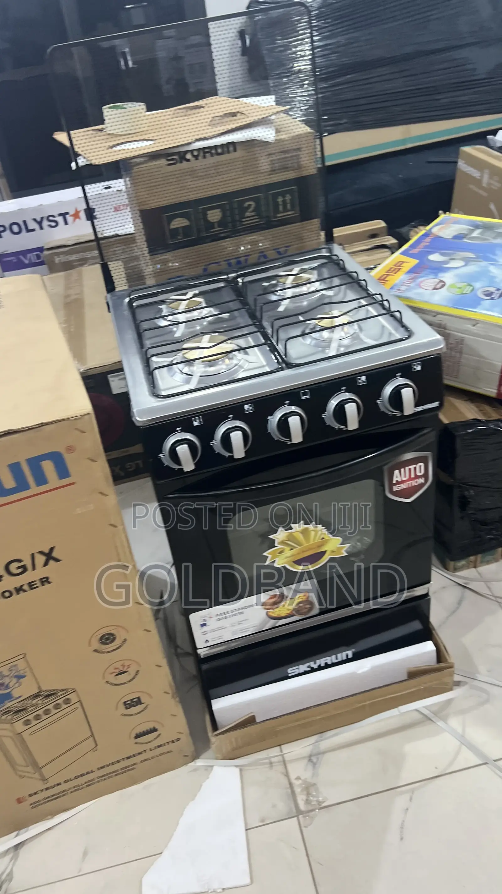 Skyrun 4 Burner Automatic Ignition Gas Cooker