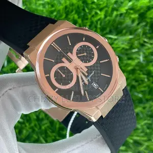 Ferragamo Quality Luxury Men Rubber Strap Wristwatch