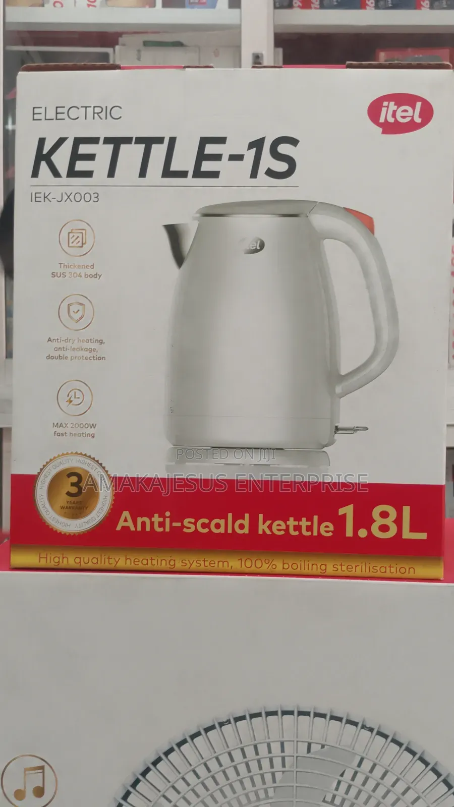 Itel Kettle Boiling 1.8l-White Iek-Jxoo3