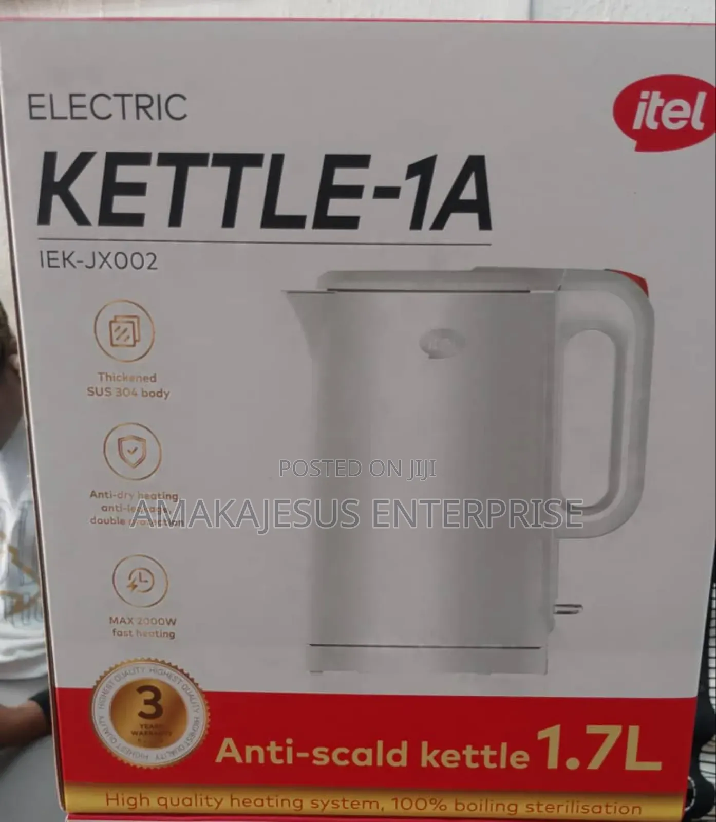 Itel Electric Kettles -1a 1.7l 100% True Boiling