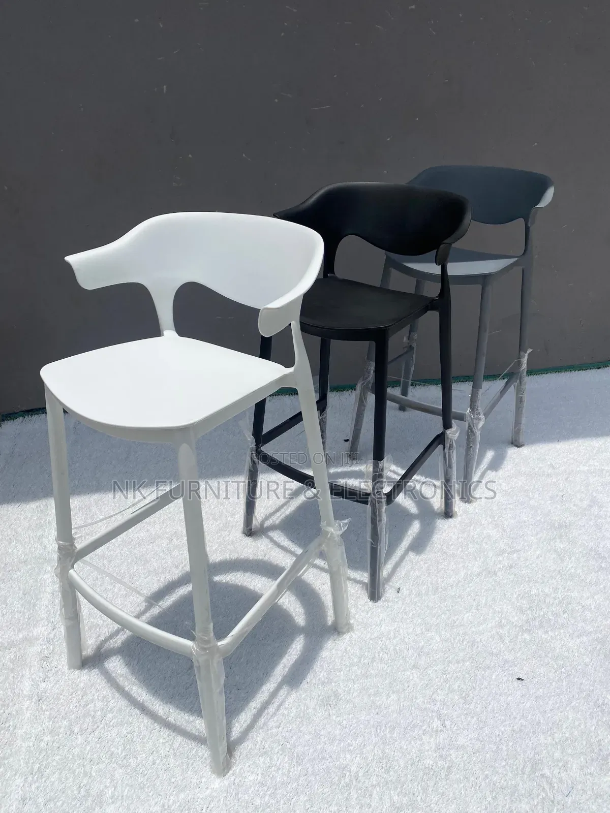 Hard Plastic High Bar Stools 