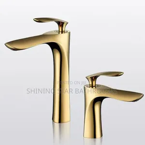 Long Cabinet Basin Faucet Golden