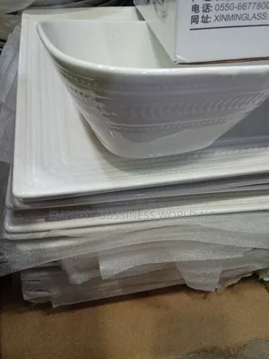 White Breakable Plates Set -6 Flats and 6 Bowls