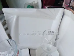 White Breakable Plates Set -6 Flats and 6 Bowls
