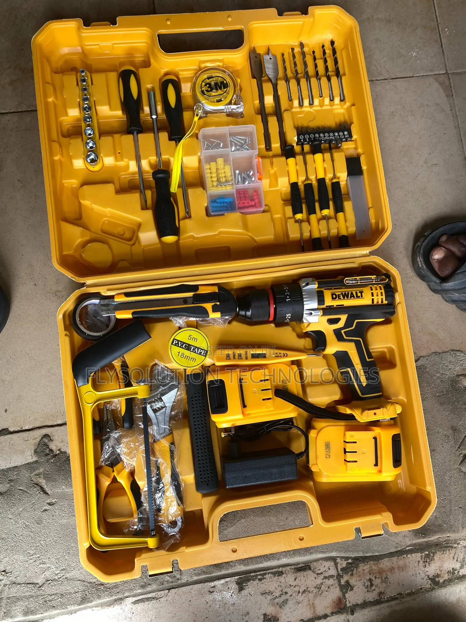 48v Dewalt Tools Box With Cordless Drill With Accessories