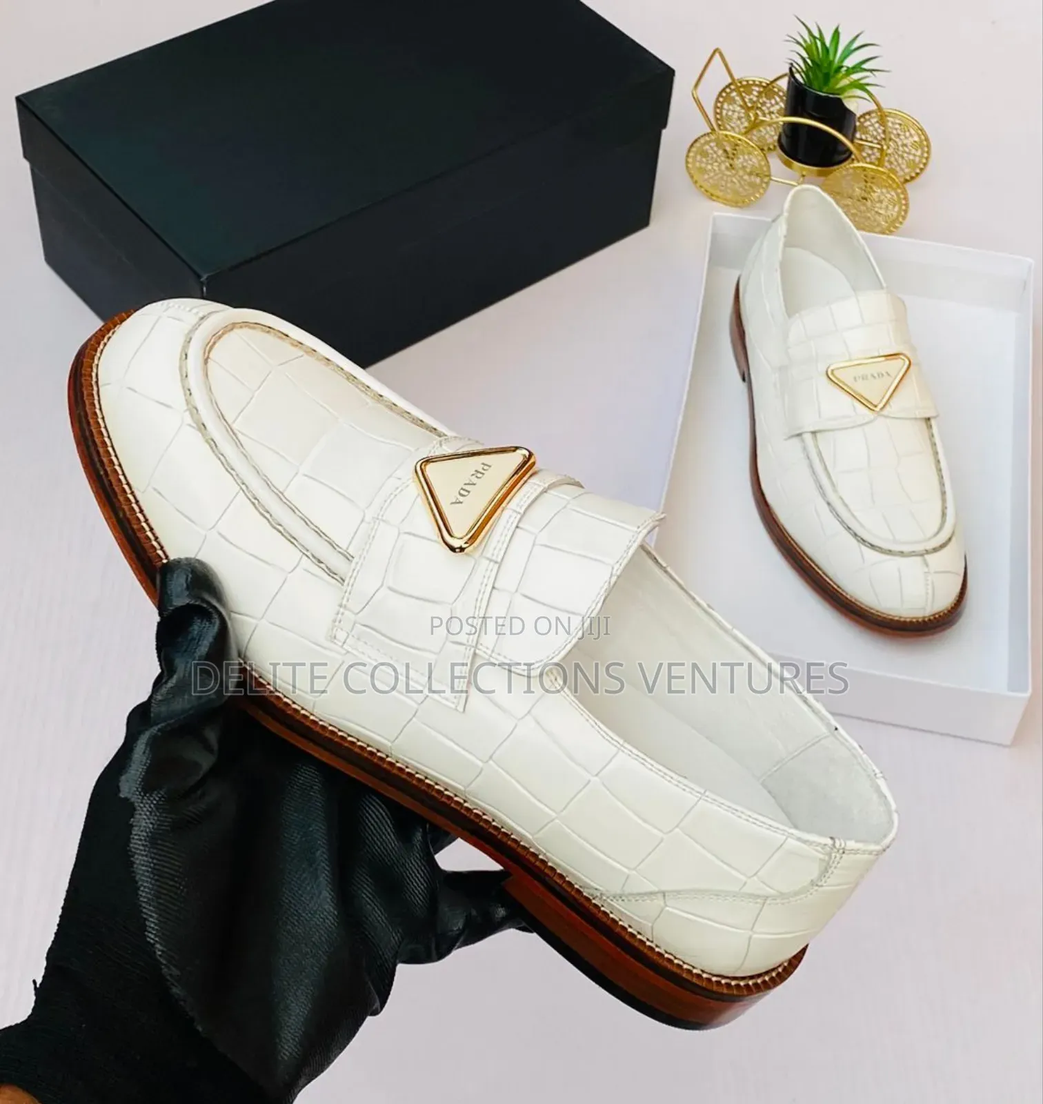 Prada Brushed-Leather Lining Calf Leather 100%Farfetch Id:
