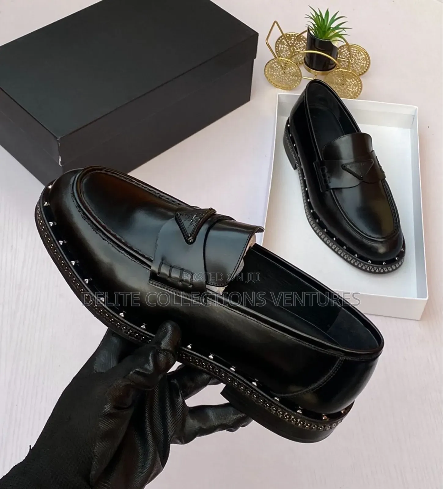 Prada Brushed-Leather Lining Calf Leather 100%Farfetch Id: