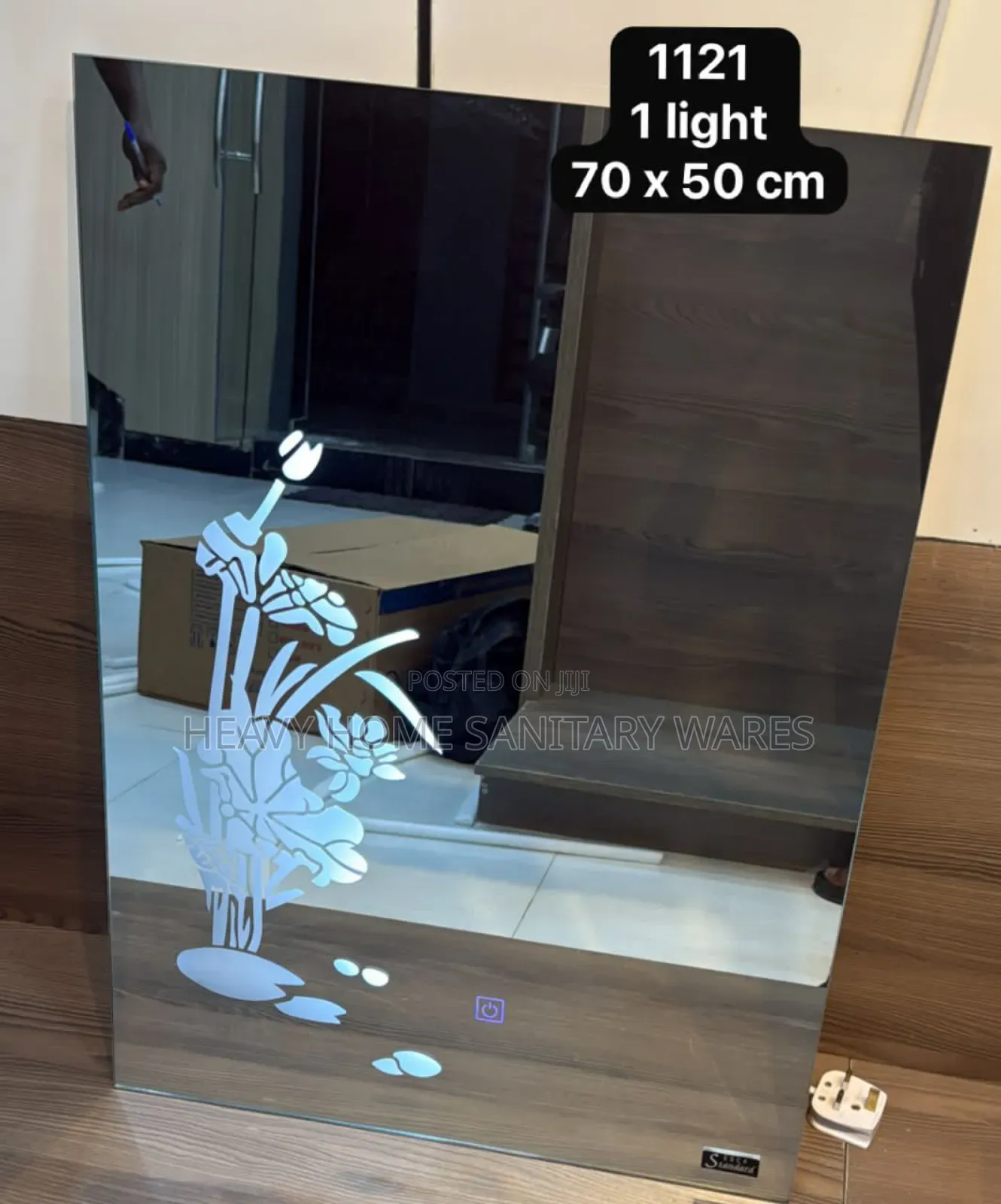 Flower Design Mirror With Lights