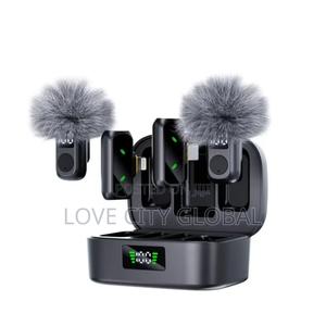 Qy88 Wireless Microphone Anc Magnetic Dual Receiver Mic Charging Case