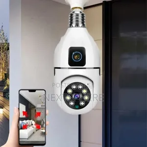 Dual Lens Bulb PTZ Camera - Wifi Smart Camera for Moms and Offices