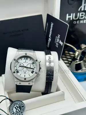 Hublot Quality Men Genuine Leather Wristwatch
