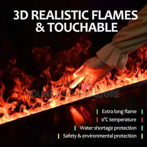 Electric Fireplace With Adjustable Multicolor Flame