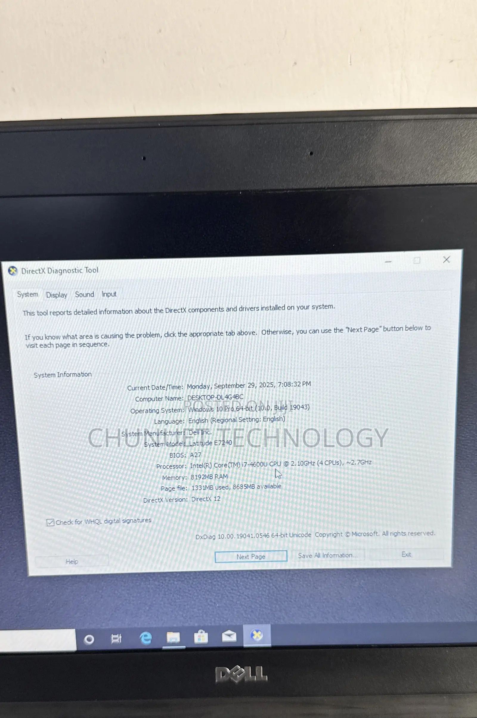 Laptop Dell Latitude E7240 8GB Intel Core i7 SSD 256GB
