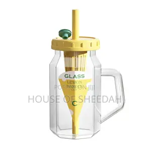 Cocktail Cup With Straw and Handle
