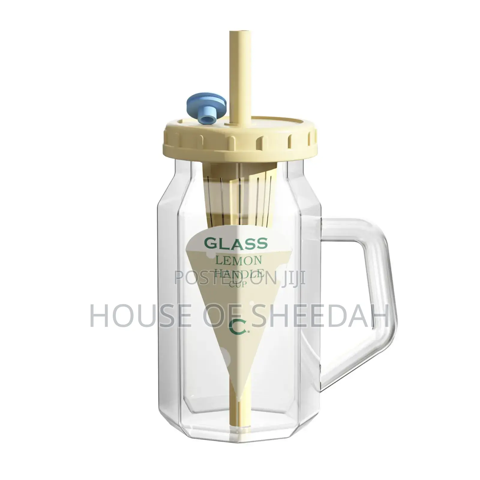 Cocktail Cup With Straw and Handle