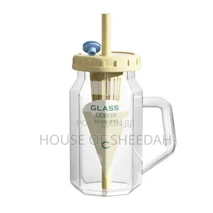Cocktail Cup With Straw and Handle