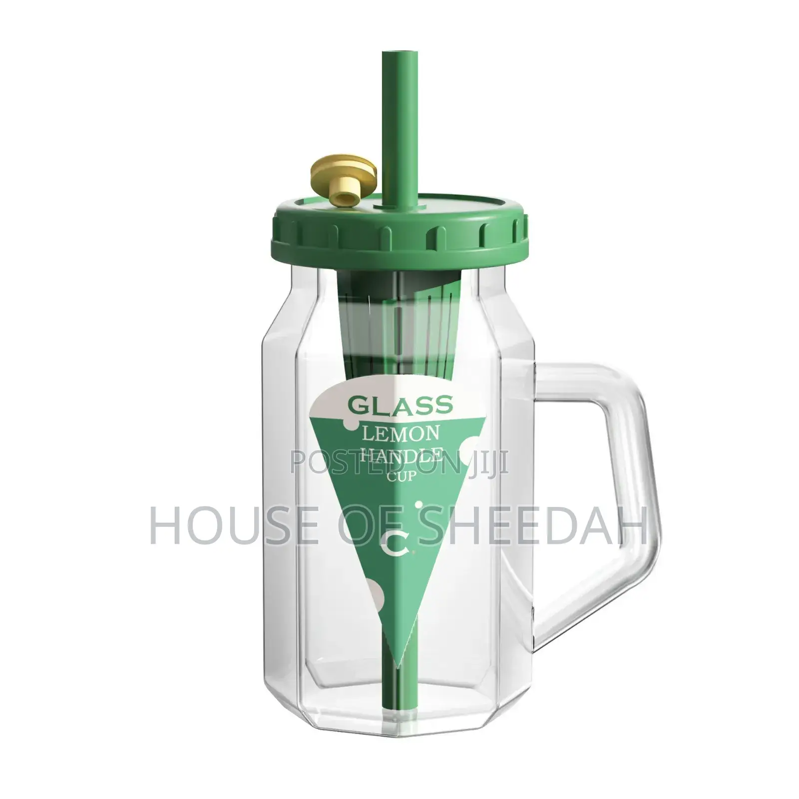 Cocktail Cup With Straw and Handle