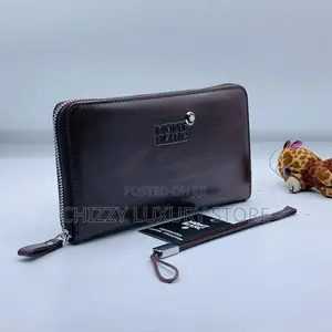Mont Blanc Quality Luxury Men Genuine Leather Purse