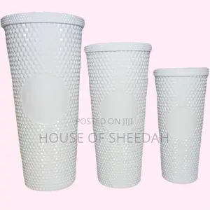 3pcs Double Durian Large Capacity Straw Plastic Cup