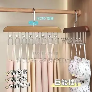 3pcs Multi-Hook Wooden Hanger