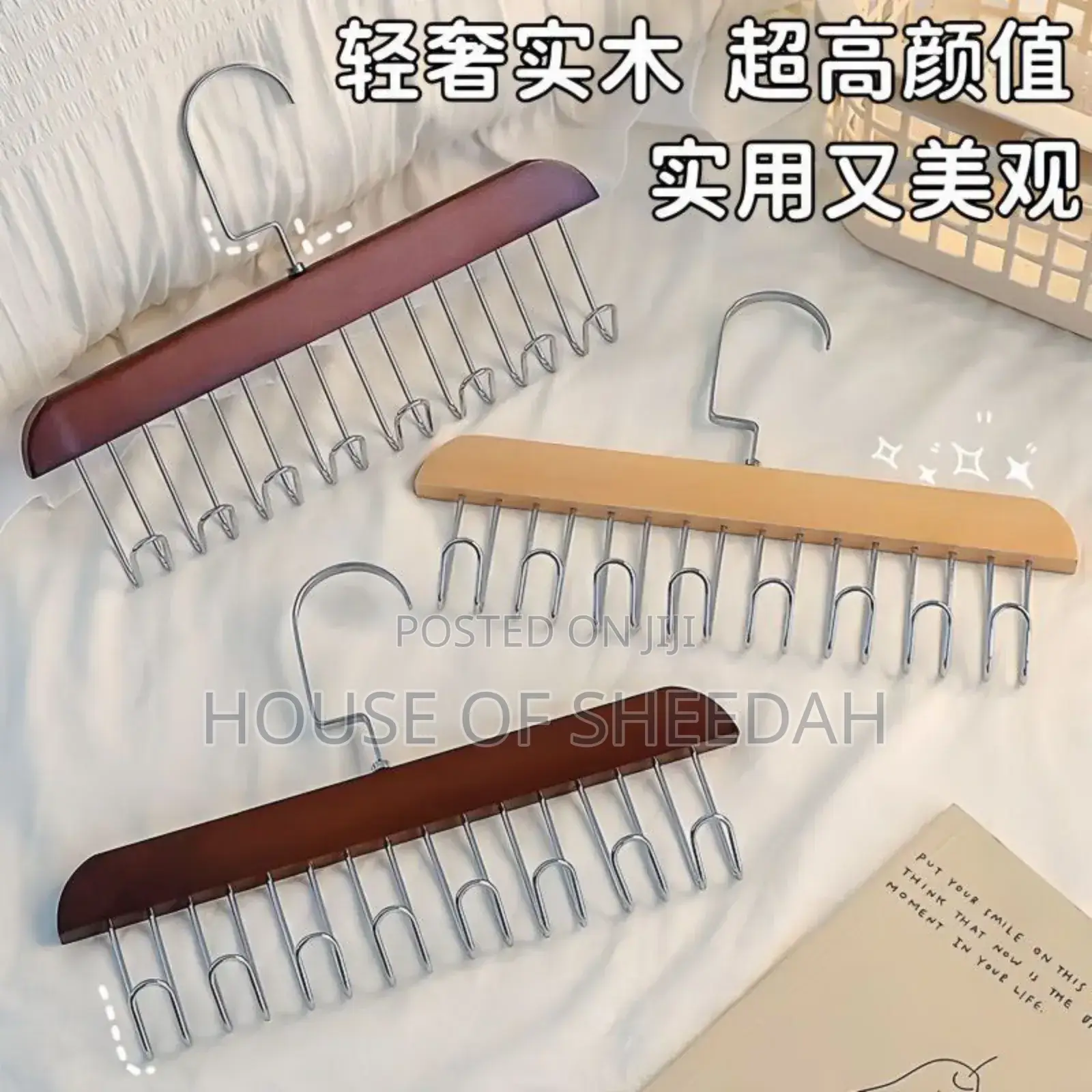 3pcs Multi-Hook Wooden Hanger