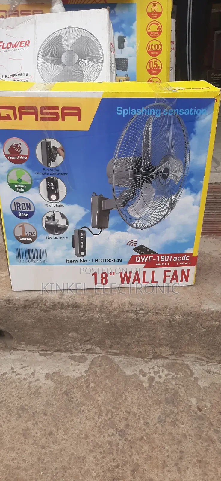Qasa Ac/Dc Wall Fan 18