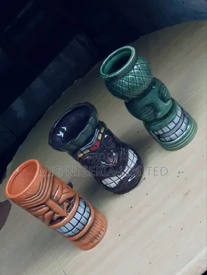 1pc Ceramic Tiki Mug for Tropical Cocktail